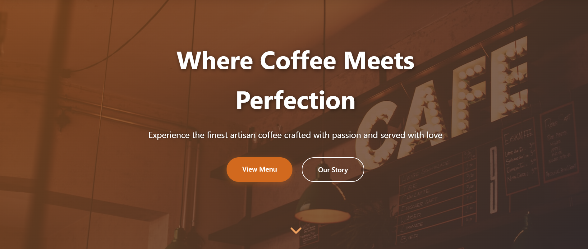 BrewMasters Coffee Shop Hero